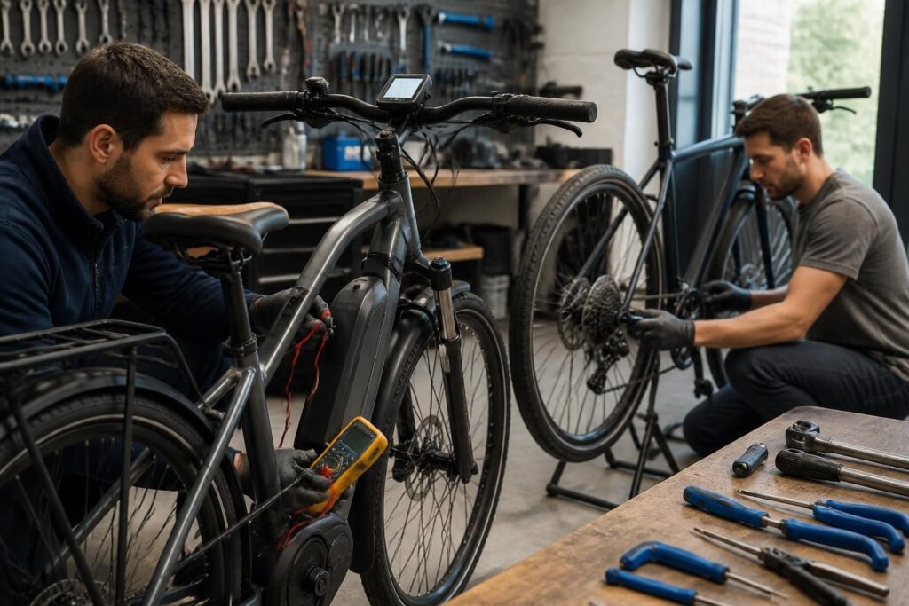 découvrez comment entretenir un vélo électrique et les différences essentielles avec l'entretien d'un vélo classique pour garantir performance et longévité.